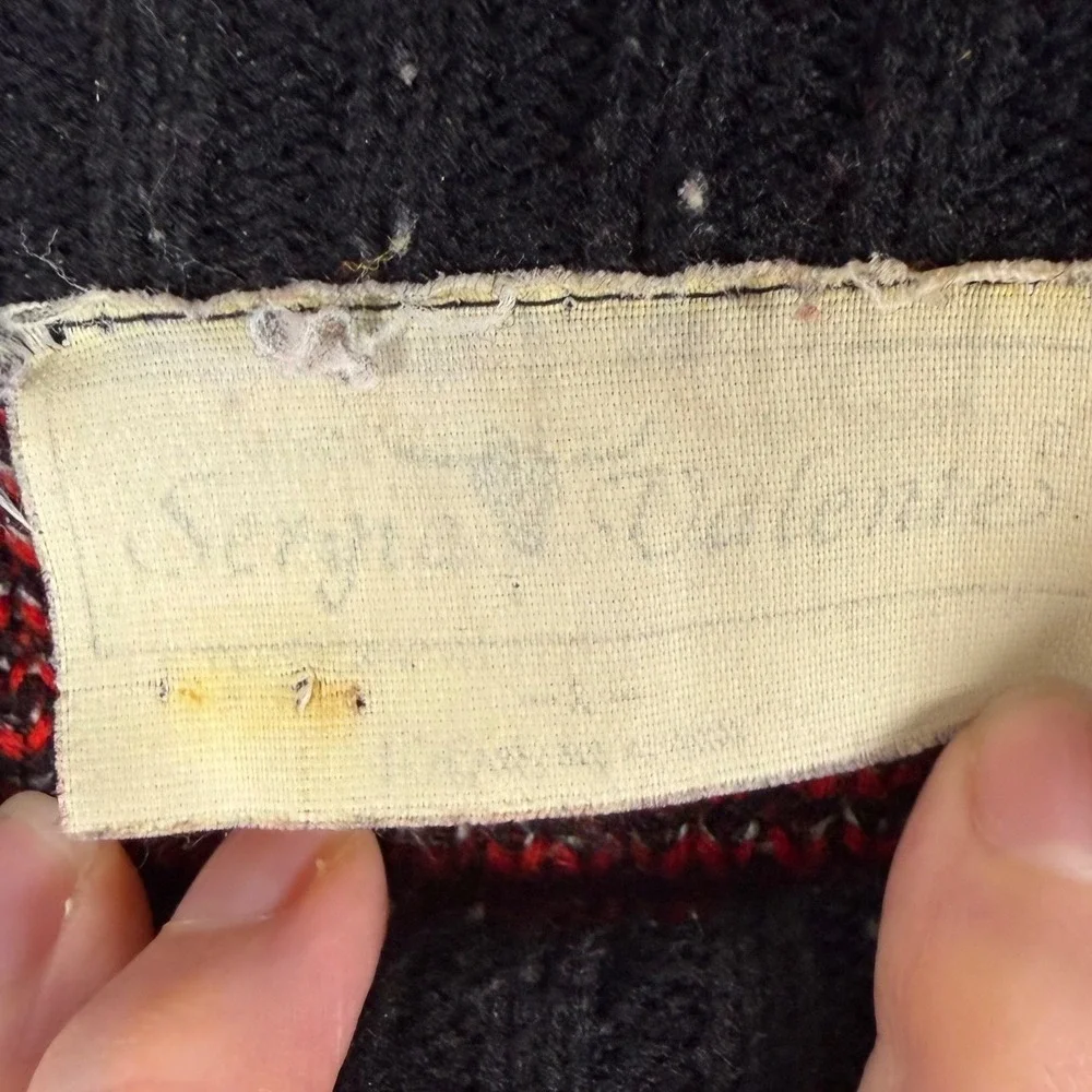 Vintage 80s 90s Sergio Valente Sweater Men L Abstract Knit USA Retro Streetwear